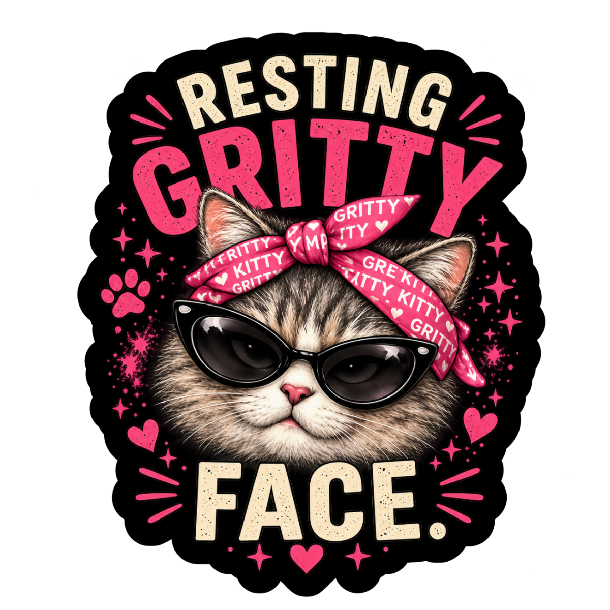 Resting Gritty Sticker