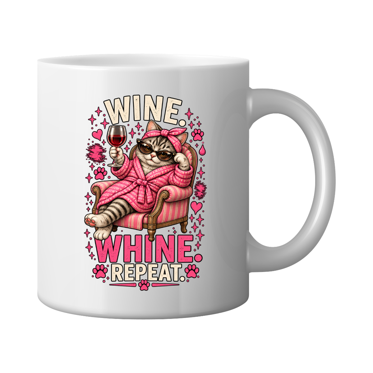 Wine Whine Repeat Mug