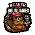 Beaver With Boundaries Sticker