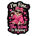 The Wine Is Helping Sticker