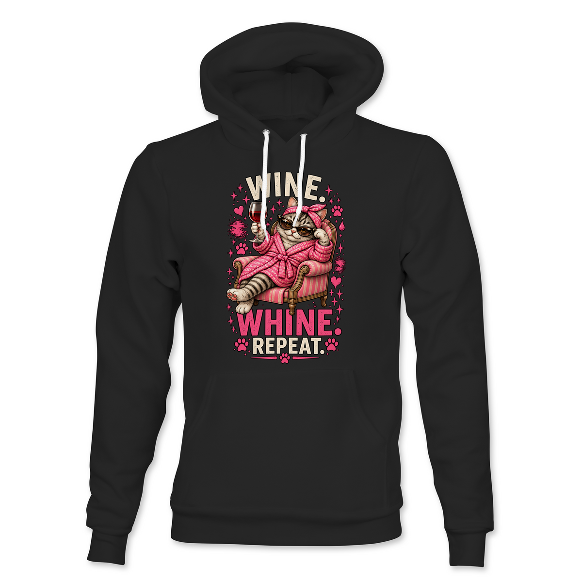 Wine Whine Repeat Hoodie